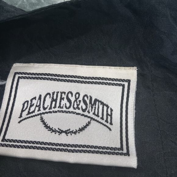 Vintage Peaches & Smith 100% Silk Short Sleeve Black Floral Tunic Top Classy EUC - Picture 6 of 10